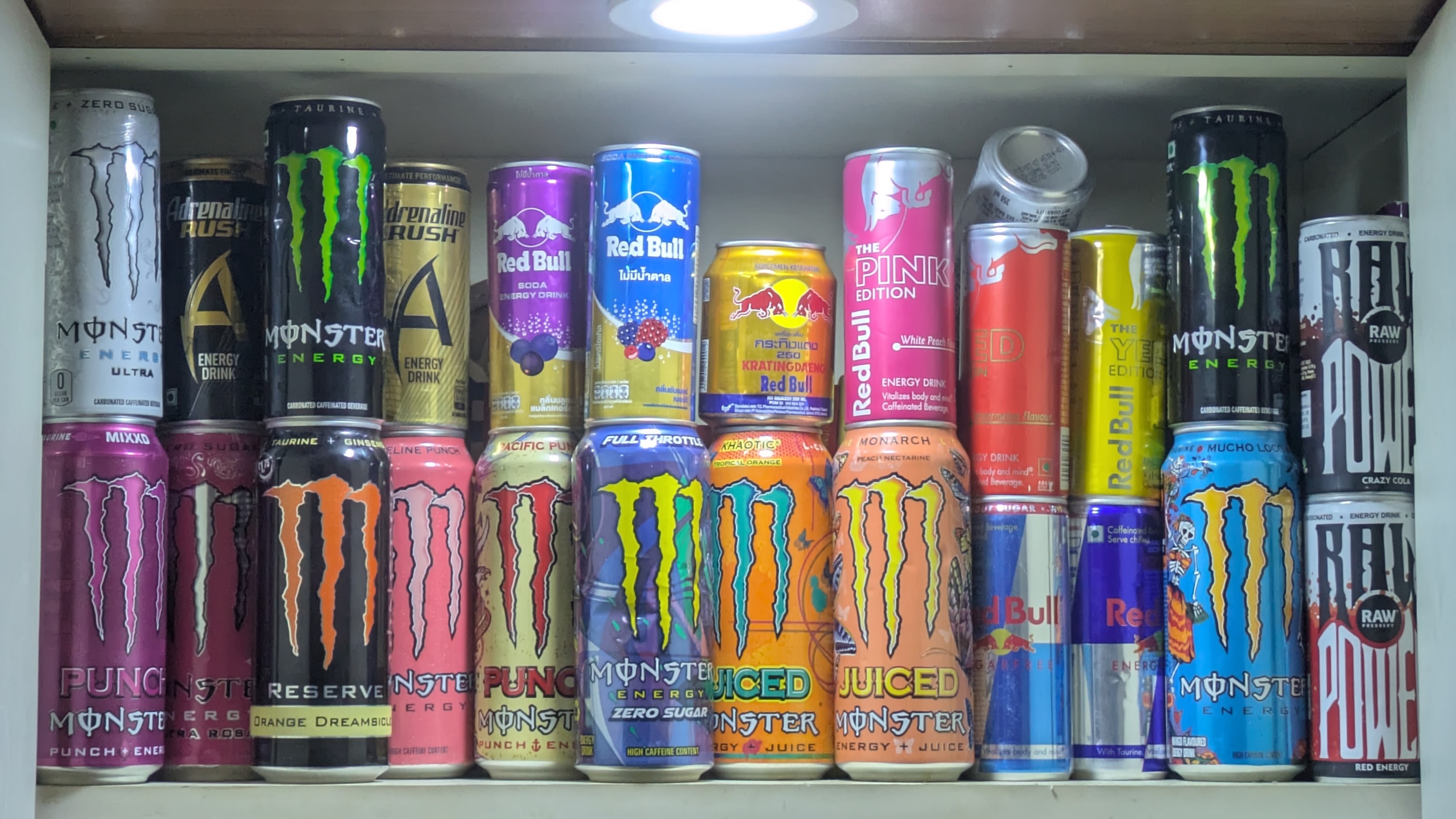 Picture of my energy drink collection full